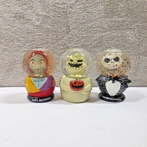 Disney Nightmare Before Christmas Set of 3 Mini Snow Globes Jack Sally Oogie
